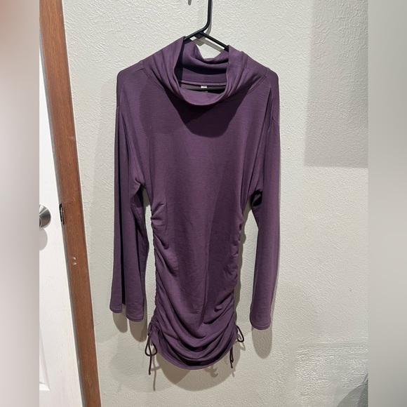 Daily Practice Dresses & Skirts - Daily Practice Size M Purple Cowl Neck Dress Fleece Line NWT Adjustable